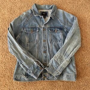 Forever 21 Men Denim Jacket Light Blue Wash Size Large